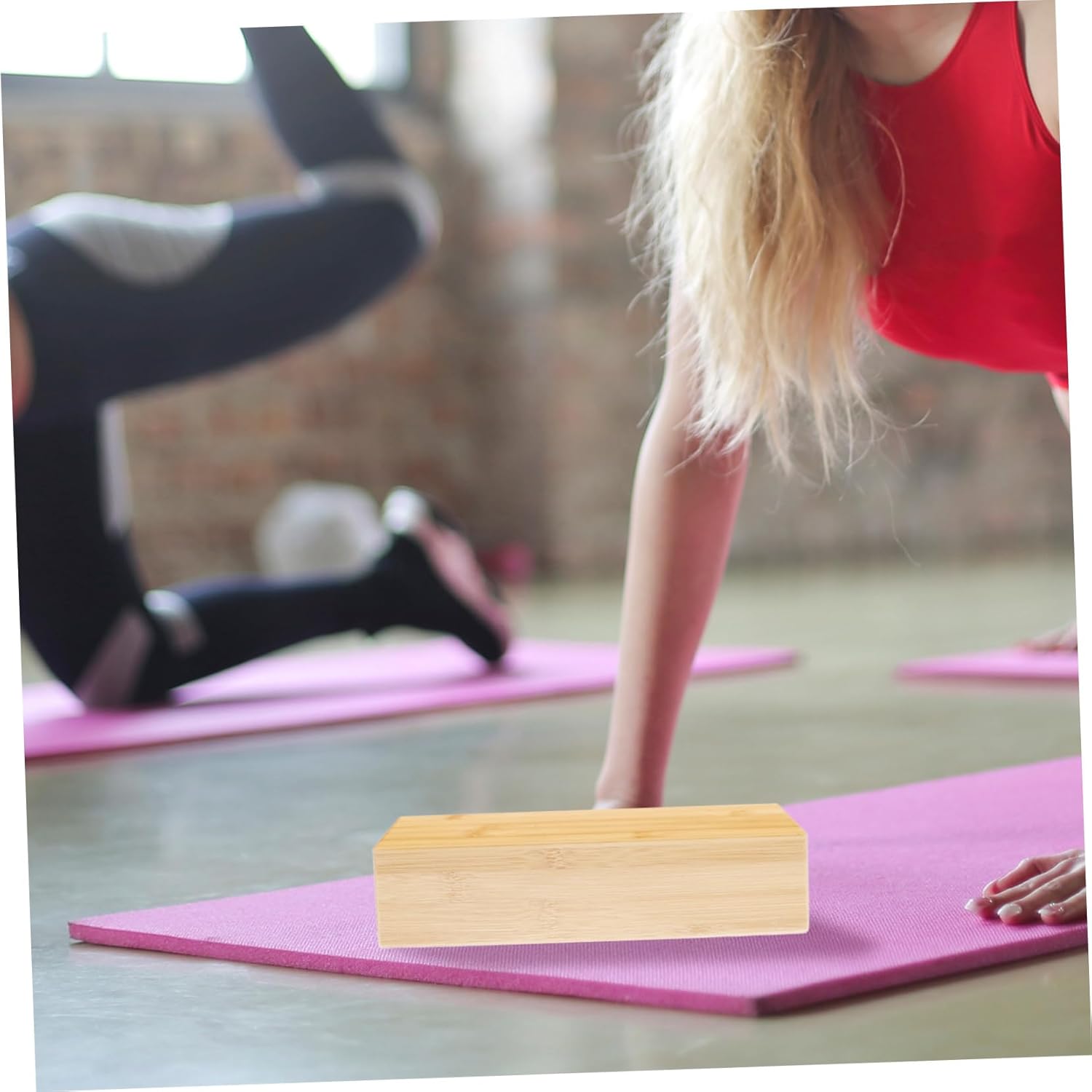 ibasenice Natural Yoga Block Portable Exercise Brick for Stability and Support for Yoga Practitioners and Dancers Non- Design for Home and Gym Use