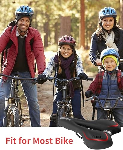 Miniatura 6 de MSDADA Asiento de bicicleta de gel para hombres y mujeres, asiento de bicicleta impermeable, cómodo y suave cojín