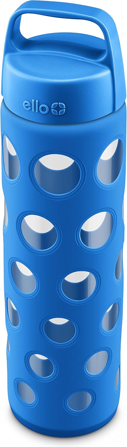 Ello Pure Glass Water Bottle with Silicone Sleeve
