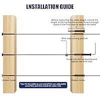 Vista 5 de Kit de barandilla de cable para cubierta – 10 pares de barandillas de cable invisible negro, tensor oculto de acero inoxidable T316 de 1/8 pulgadas