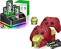 GAMSINGY 4x4800mWh Rechargeable Xbox One Controller Battery Pack and Controller Charger Station with 2 X 5520mWh Batteries Pack kit