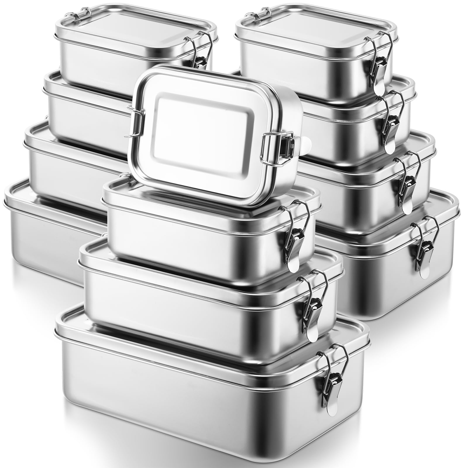 Photo 1 of Umigy Stainless Steel Food Containers, 4 Sizes, Mixed, 8 Pcs