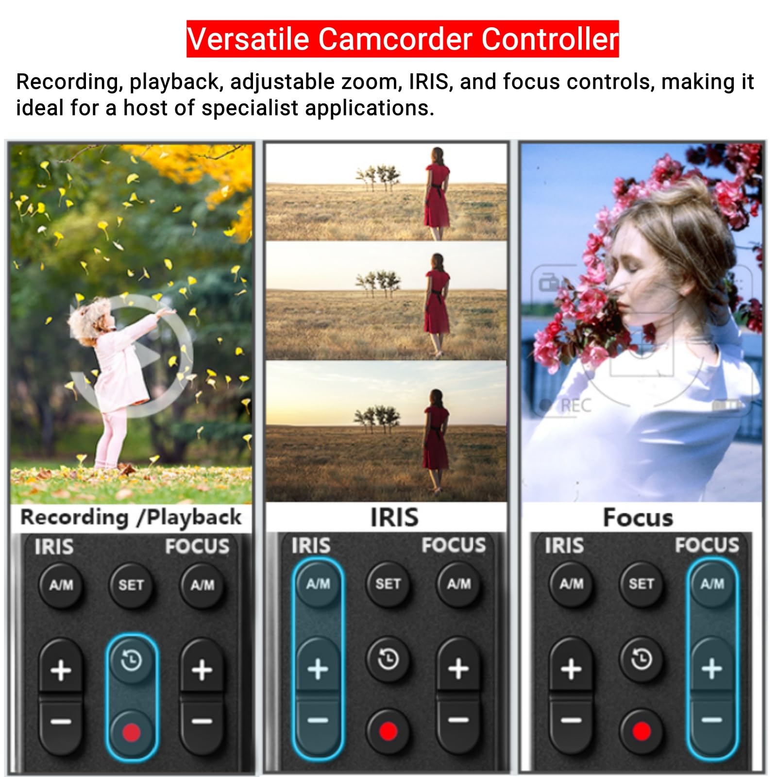 Controller Remoto Wireless Per Videocamera - Compatibile Canon Sony, Controllo Zoom/Focus/IRIS - Foto 12