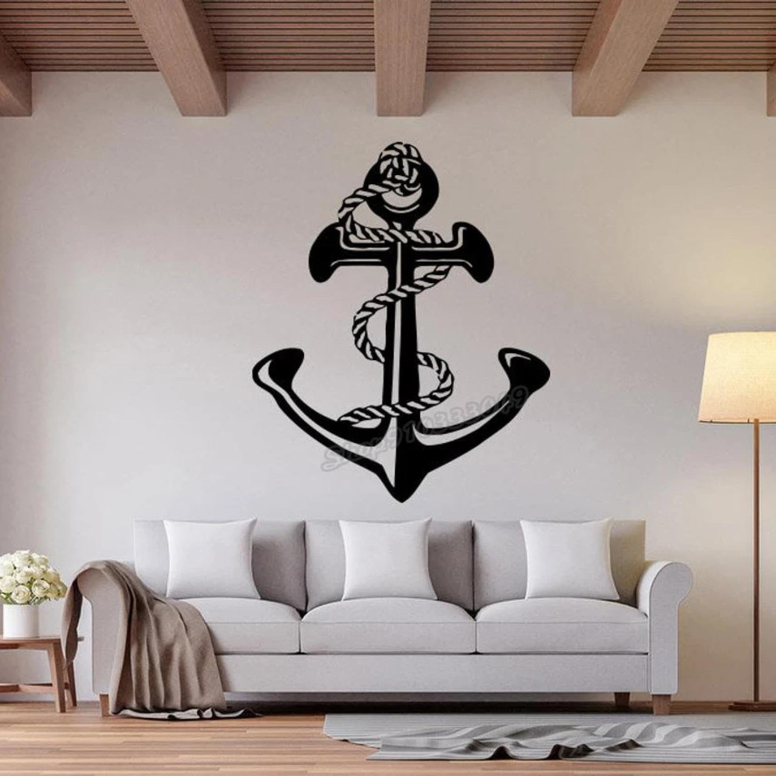 YOUOUSI Nautical and Ocean-Themed wall Decals, Anchor wall Decals, Children's Room playroom Bathroom Decorative Decals, Home Art Decals.