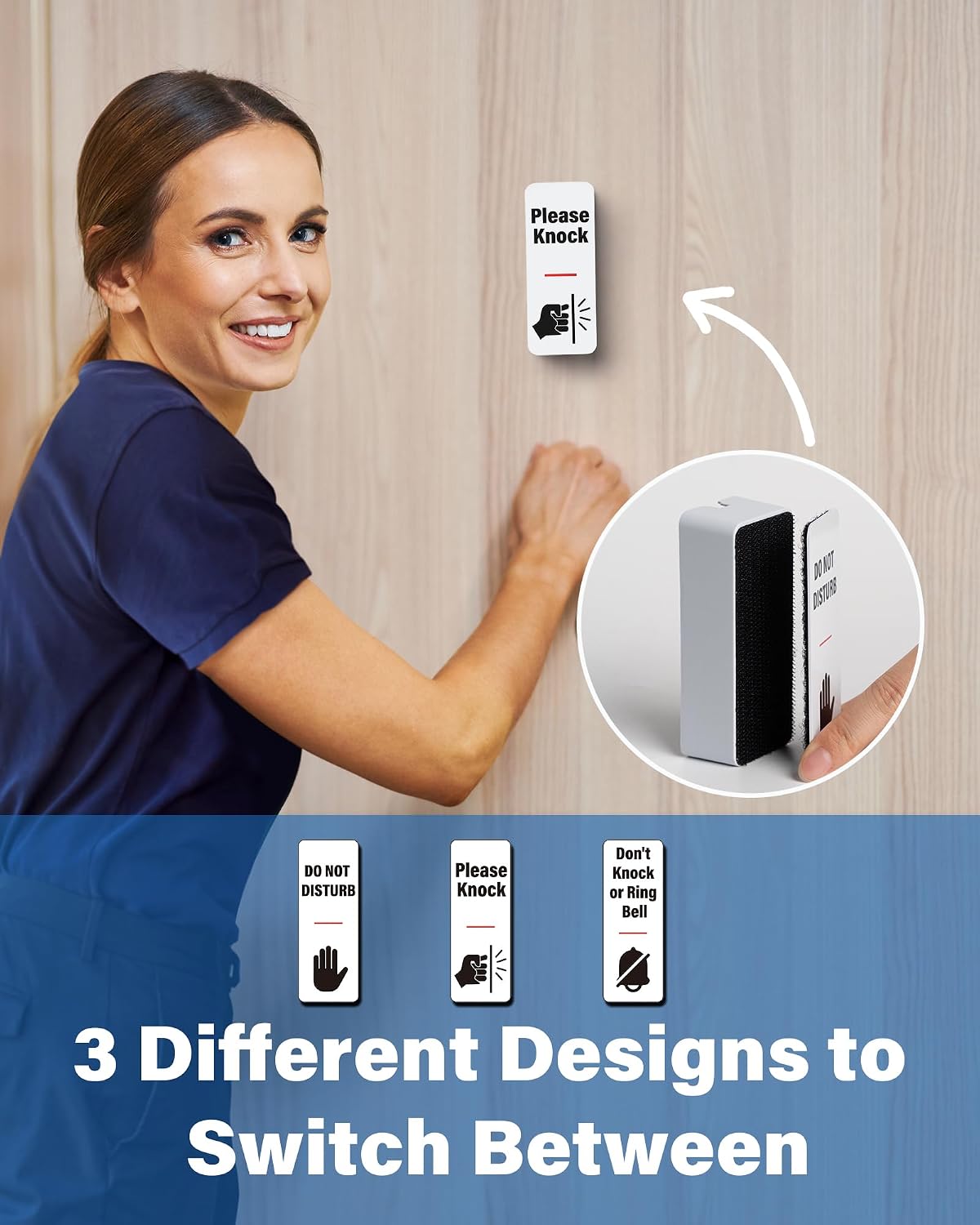 NapDefender Doorbell Cover Doorbell Button Cover, Dont Ring Doorbell Sign-Do Not Ring Doorbell Sign Please Do Not knock, No Solicitation Solutions for Uninterrupted Nap, Baby Sleep, Dog Barking