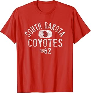 South Dakota Coyotes Vintage 1862 Red Officially Licensed T-Shirt