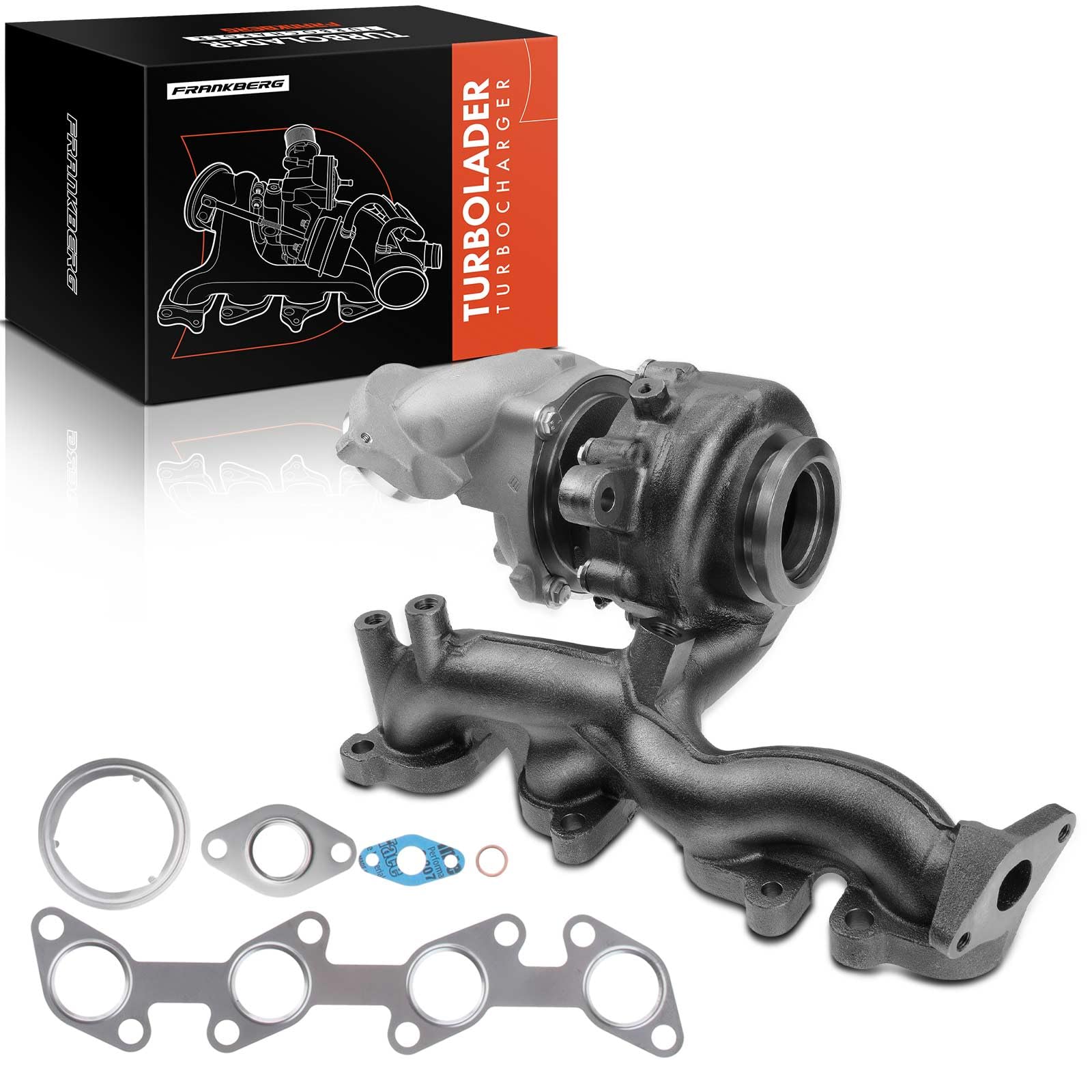 Frankberg Turbocompresseur 03L253016F | Compatible avec: E.O.S 1F7 1F8, A3 8P1, P.a.s.s.a.t 3C2, Golf Plus 521 5M1, Golf V Variant 1K5, P.a.s.s.a.t CC 357