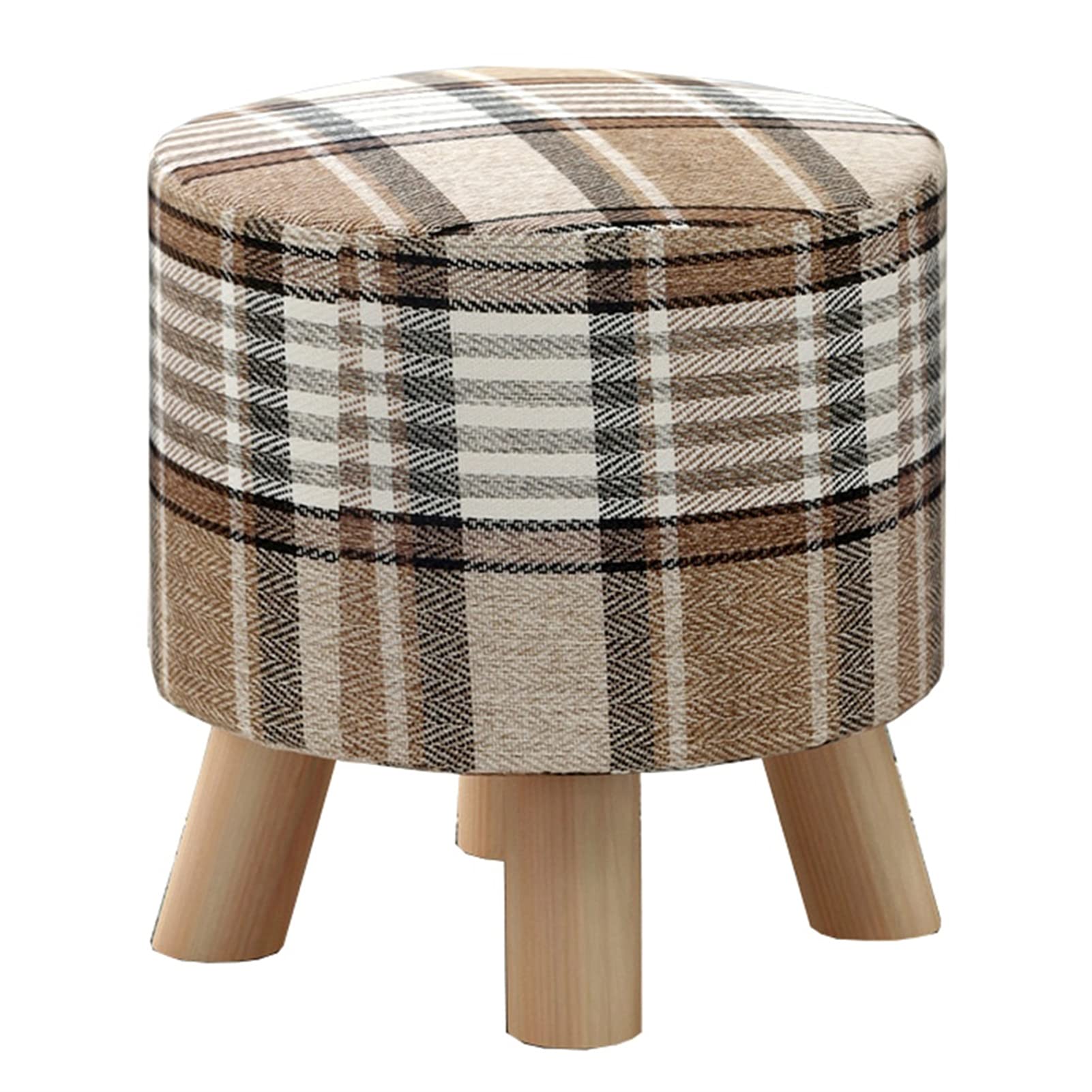 Tabouret carré en coton et lin avec coffre de rangement pour enfant