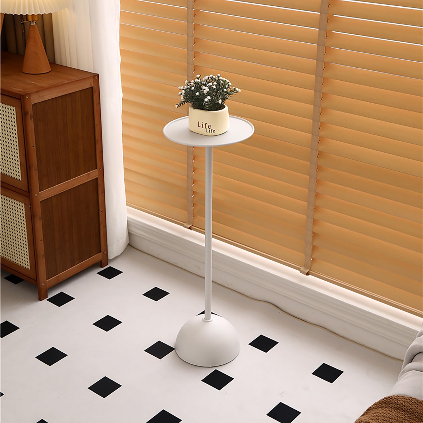 Portavasi Moderno, Mensola Angolare per Piante, Portavasi In Ferro per Angoli Di Stanze, Balconi, Giardini, Terrazze E Così Via(White,25*20*70cm)