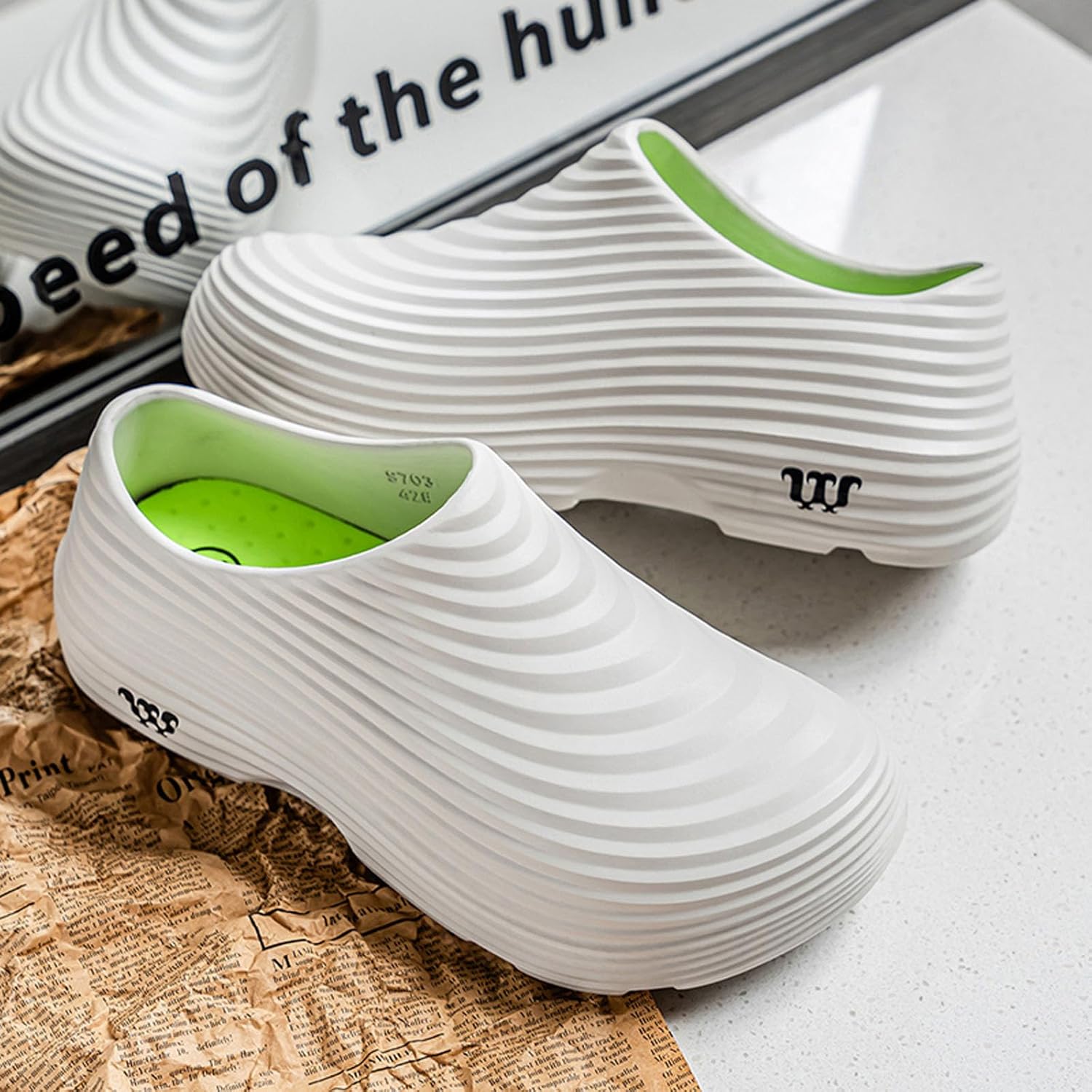 ihinzry Chef Clogs メンズ ノンスリップ 防水 耐油 キッチンシューズ - レストランスタッフ用の頑丈なワーククロ