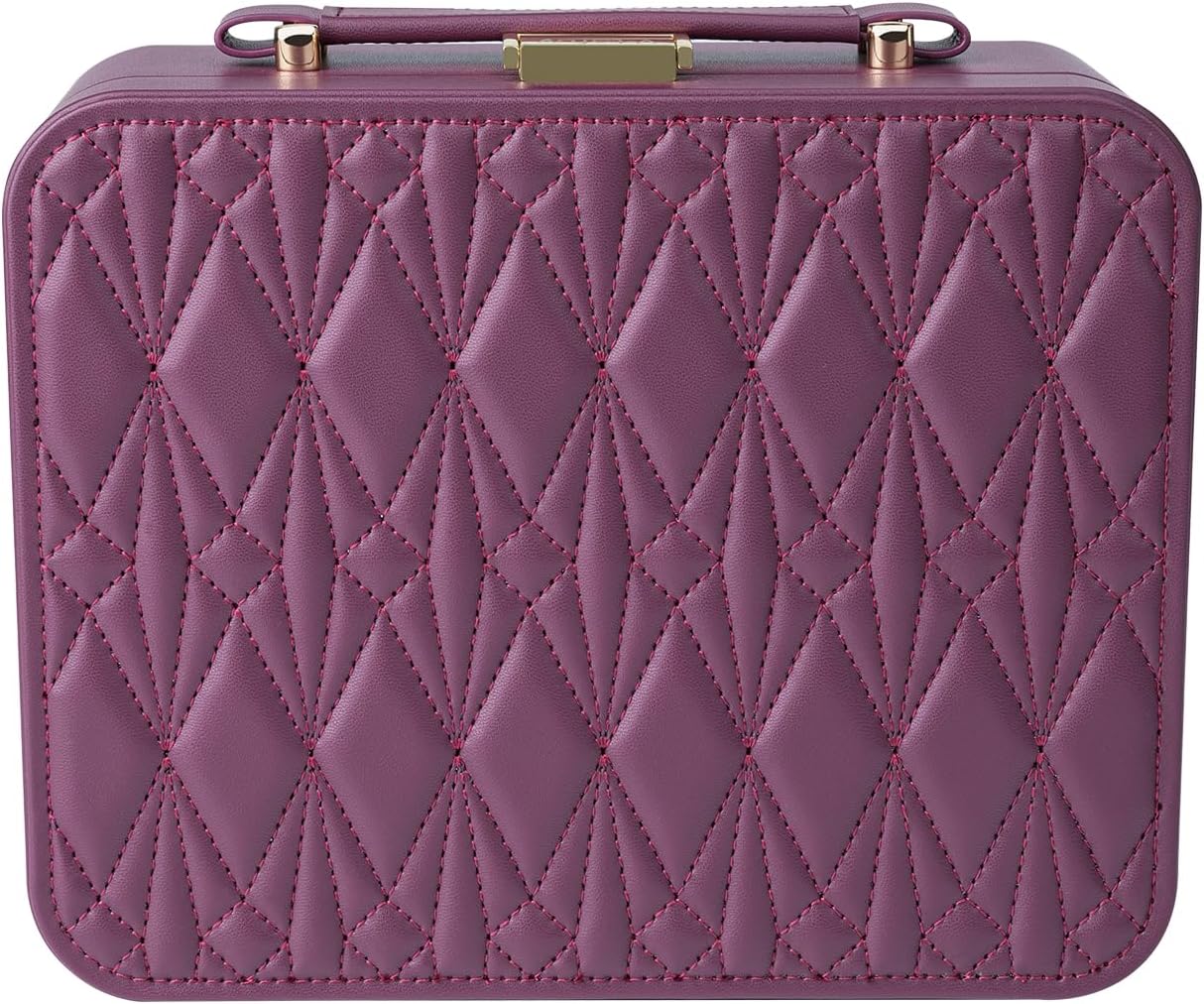 Travel Jewelry Case Organizer, Large Travel Jewelry Organizer, Travel Jewelry Box and Portable Travel Jewelry Case, Burgundy Red