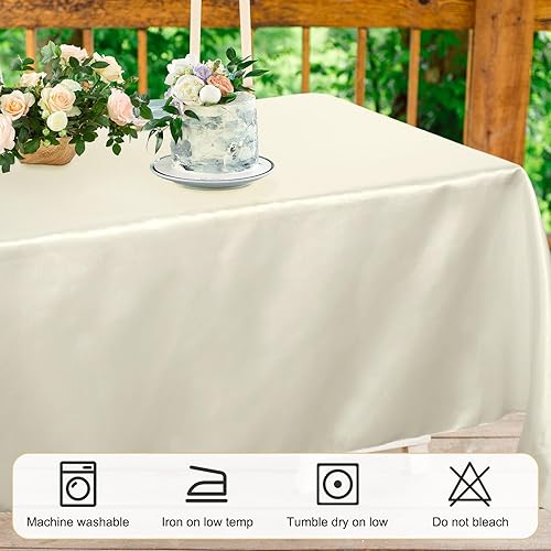 Miniatura 2 de Moukeren Paquete de 30 manteles para mesas rectangulares de 58 x 102 pulgadas, reutilizables, lavables, de poliéster, a granel para mesas de 6 pies