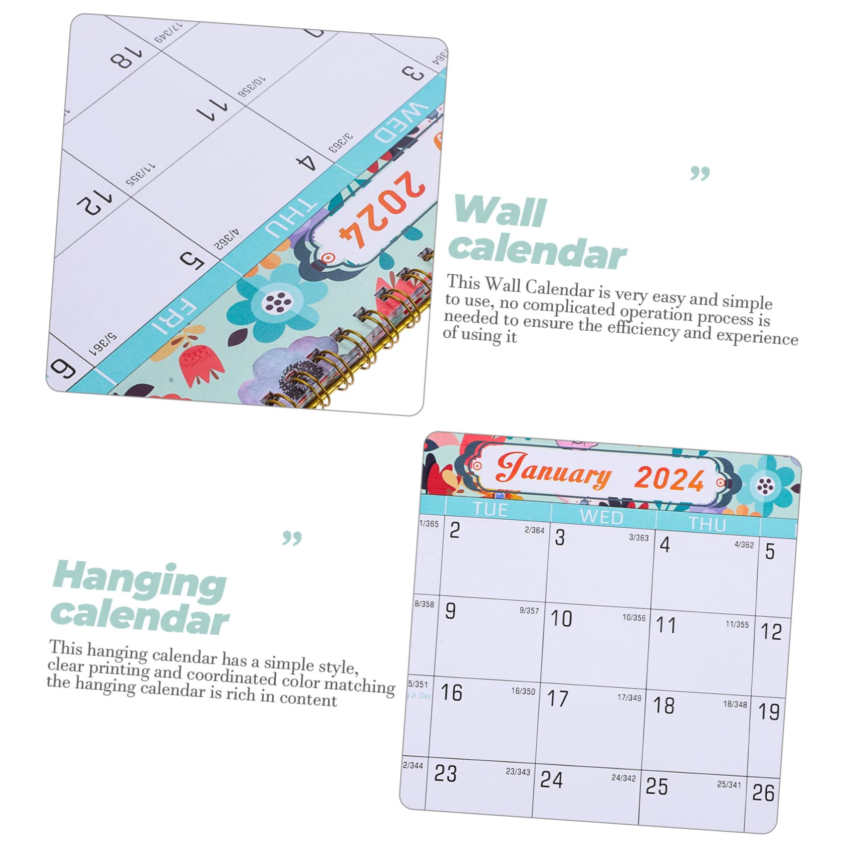 Tofficu 3pezzi Calendario Murale Mensile Inglese Planner Appuntamenti Leggero e Compatto Per Scuola e Ufficio Design Per Appendere Personalizzabile Con Obiettivi e To-do List