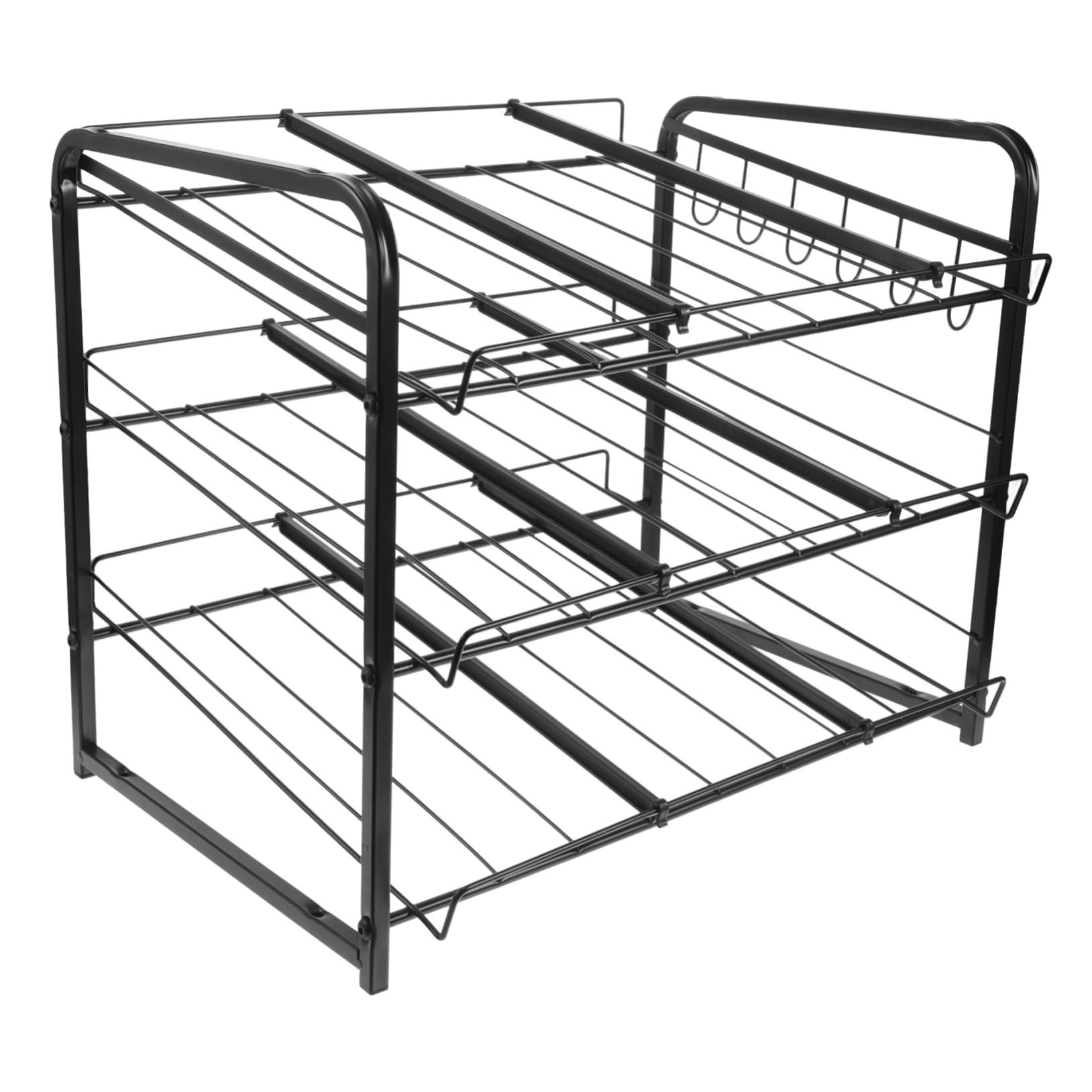Acier Organisateur Noir Niveaux de Canettes en 3 Inoxydable de Soda