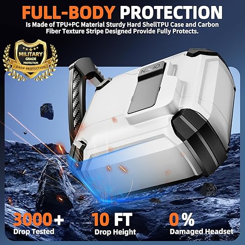 Miniatura 6 de Inesore Funda compatible con AirPods 4 con soporte para teléfono y kit de limpieza, compatible con MagSafe, bloqueo automático magnético para