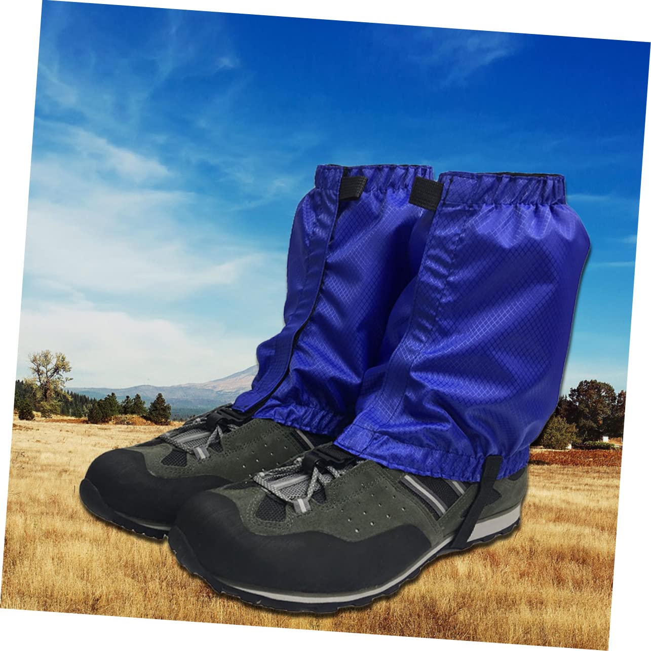 Happyyami 3 Paires guêtre pour la randonnée en Plein air guêtres de Chaussures de randonnée guêtres de Bottes de Neige Cheville Couvre Chaussure Impermeable guêtre de Marche imperméable Blue