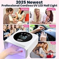 Nailgirls 150W UV Lámpa Géllakk Szárításhoz, Akkumulátoros Körmöslámpa Időzítővel 7