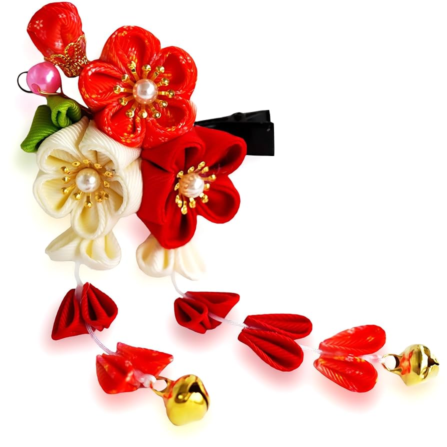 つまみ細工 髪飾り ヘアクリップ つまみ細工 髪飾り 和装小物 浴衣 クリップ 和風 ヘア