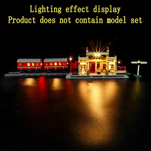 Miniatura 5 de Kit de luces LED compatible con Lego Hogwarts Express Train Set con estación Hogsmeade  para 76423 (juego de modelos no incluidos)