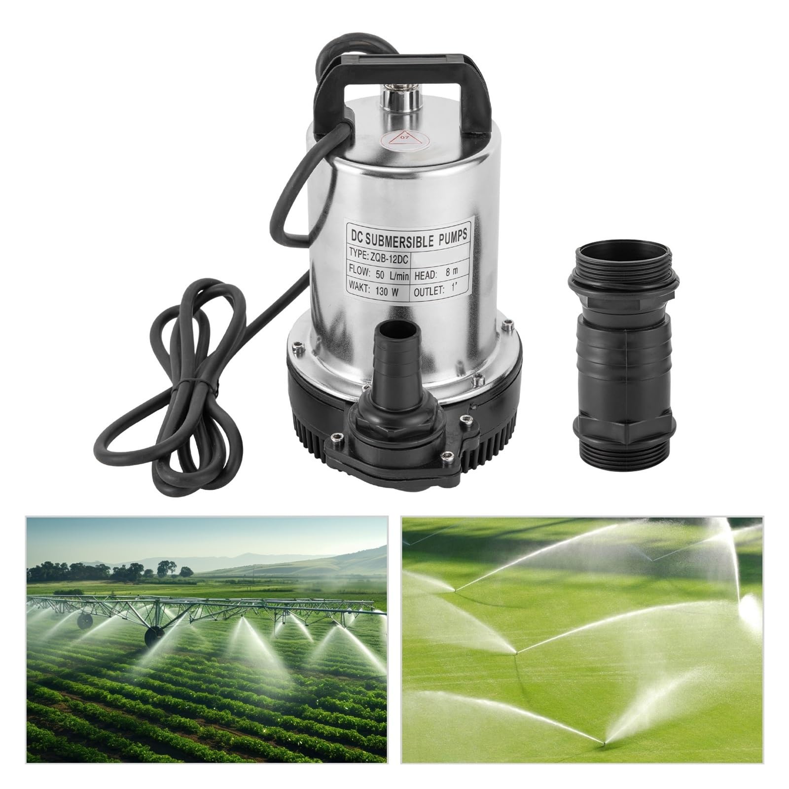 Pompa Sommergibile Da 160 W, 12 V CC, 6000 L/H, Di Alimentazione Del'acqua Ad Alta Pressione, Profondità Immersione In Acciaio Inossidabile 0,5 A 8 M Drenaggio Ad Alta Efficienza