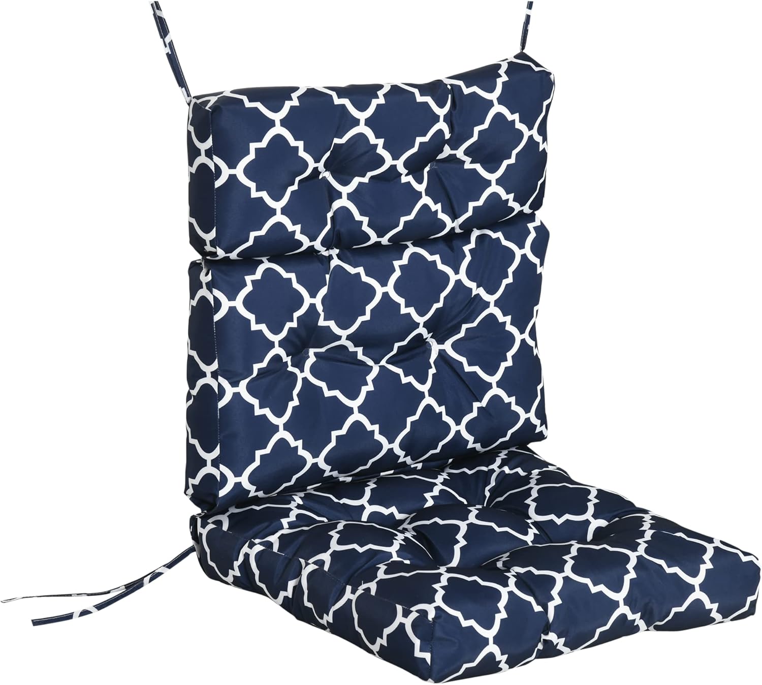 Outsunny Outdoor Seat/Back Chair Cushion, OnePiece Patio Chair Cushion