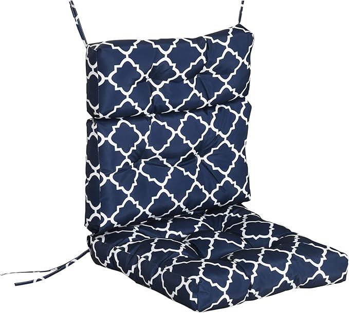 Outsunny Outdoor Seat/Back Chair Cushion, OnePiece Patio Chair Cushion