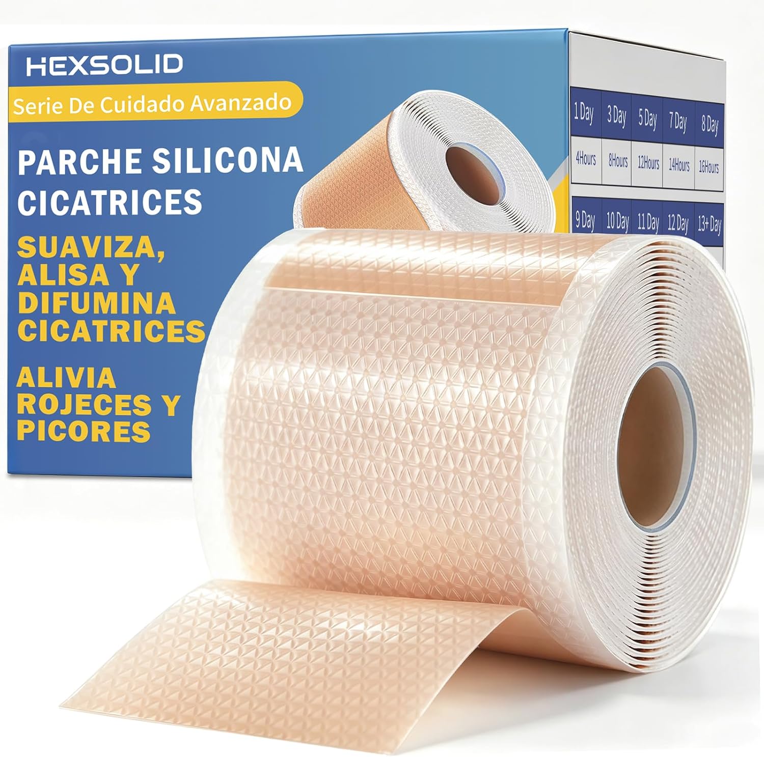 Parches Cicatrizantes Silicona, 4 cm × 1,8 m
