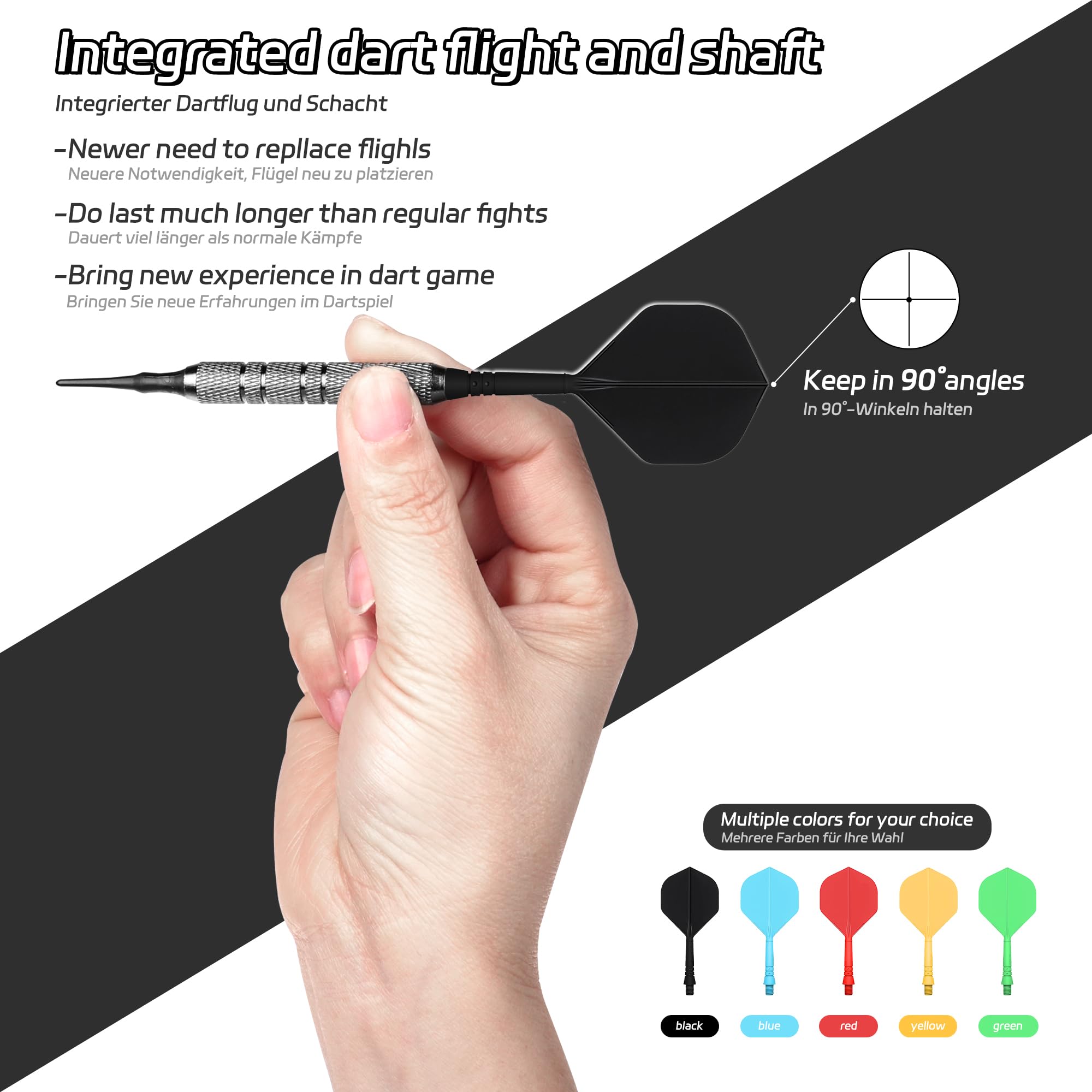 CONNECTION 12 Pezzi Alette Per Freccette Con Fusto Stabili Filettatura 2ba Albero Freccette Integrat Blehlzobwr4nsdm 9b0p