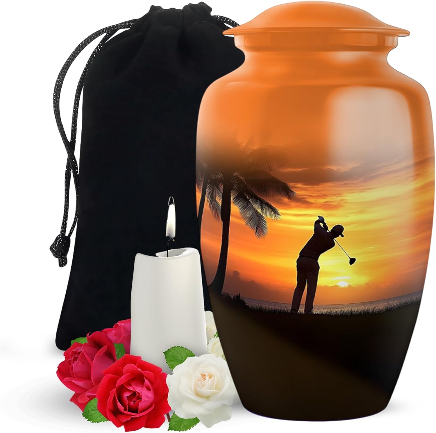 Yatskia Golf Urn for Ashes for Women, Cremation Urns for Human Ashes, (Large, 10 Inch)