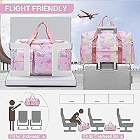 Vista 316 de Pequeña bolsa de gimnasio para mujer, bolsa de viaje con compartimento para zapatos