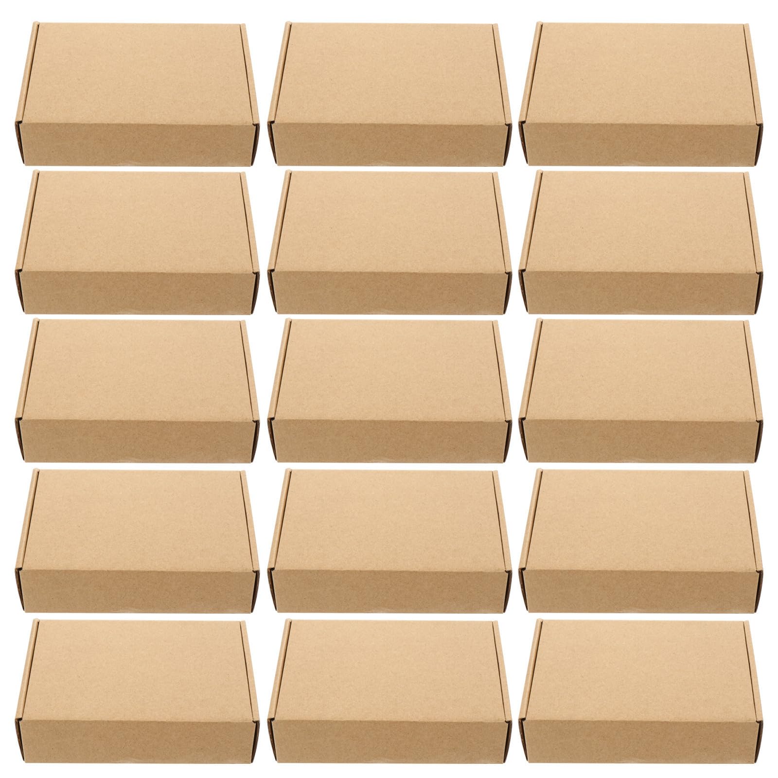 DOITOOL 50 Stück Faltbare Wellpappkartons Verpackungsboxen aus Robustem Wellpapier für Umzug und Aufbewahrung Beige Einfach zu Formen und Stoßfest