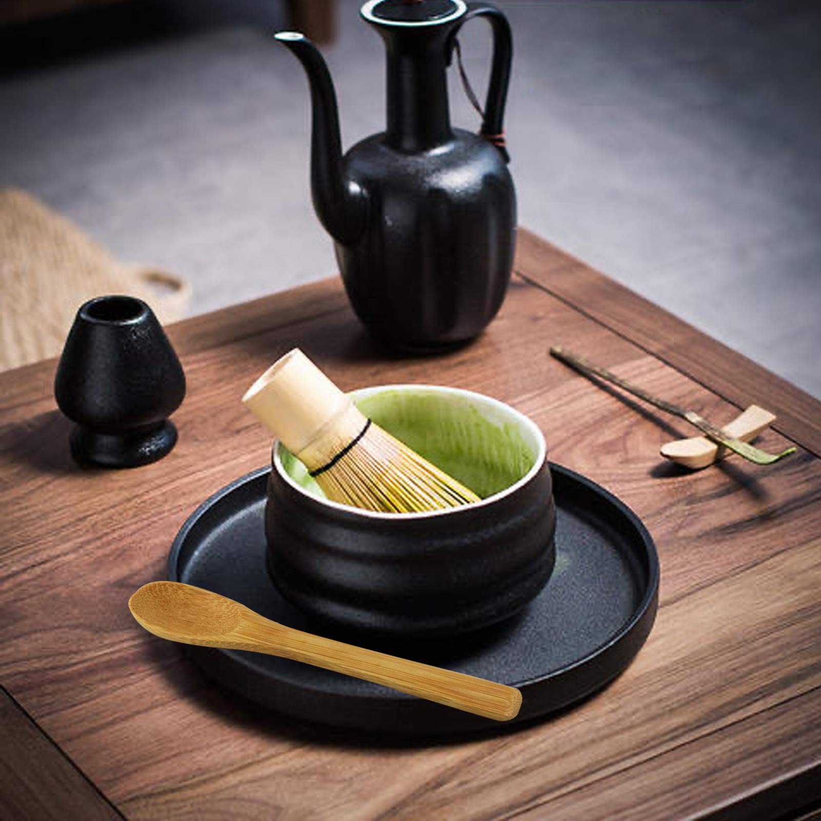 Bskifnn Lot De 4 Fouets à Thé Japonais Matcha – Fouet à Matcha, Cuillère à Thé, Cuillère Traditionnelle, Passoire à Thé, Ensemble Parfait Pour Les Débutants