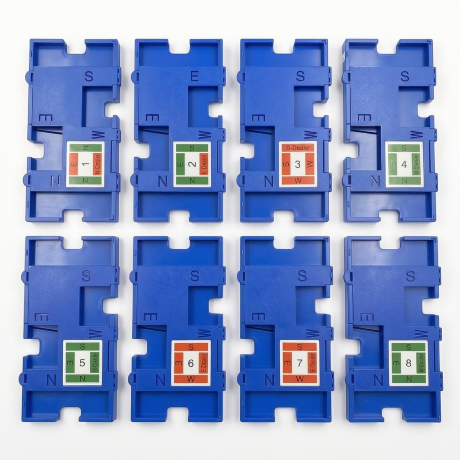 8 Pezzi Porta Carte da Bridge Rigido Porta Carte Pieghevole Pratico Portafoglio per