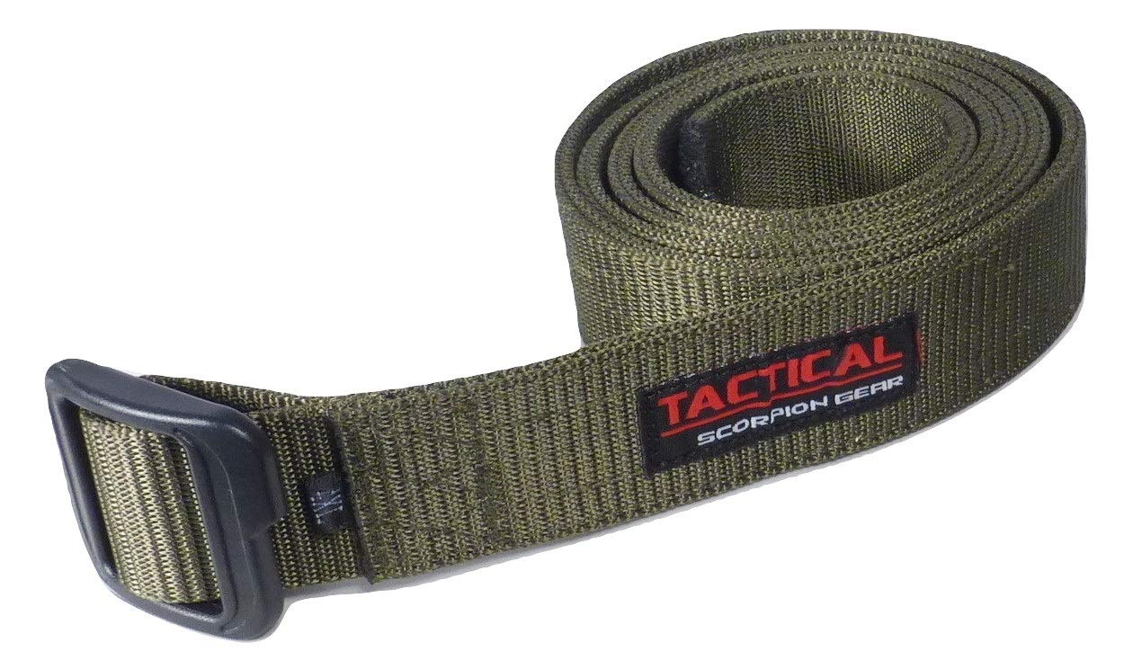 Tactical Scorpion Gear 1.5 inch Riggers Double Layer Webbing Nylon Duty Mens Gun Belt - Color and Size Choices