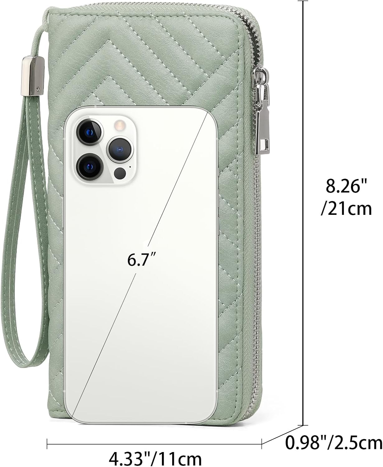 GOIACII Womens Wallet RFID Blocking Leather Large Capacity Long Purse Card Clutch Wristlet - Image 4