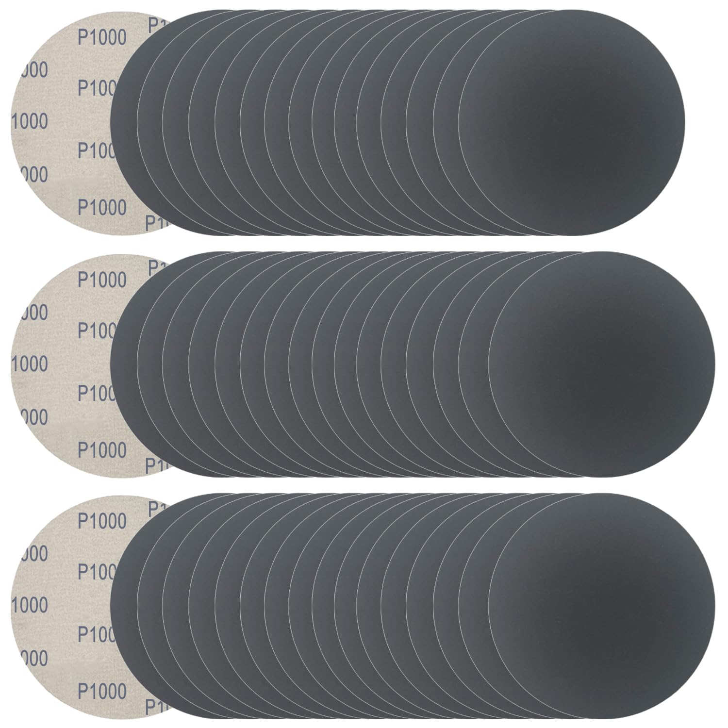6 Inch 50 Pcs Wet Dry Sanding Discs Hook and Loop, 7000 Grit Sandpaper Automotive Wood Metal Polishing & Sanding, Silicon Carbide Sand Paper for Random Orbital Sander (Grit 7000)