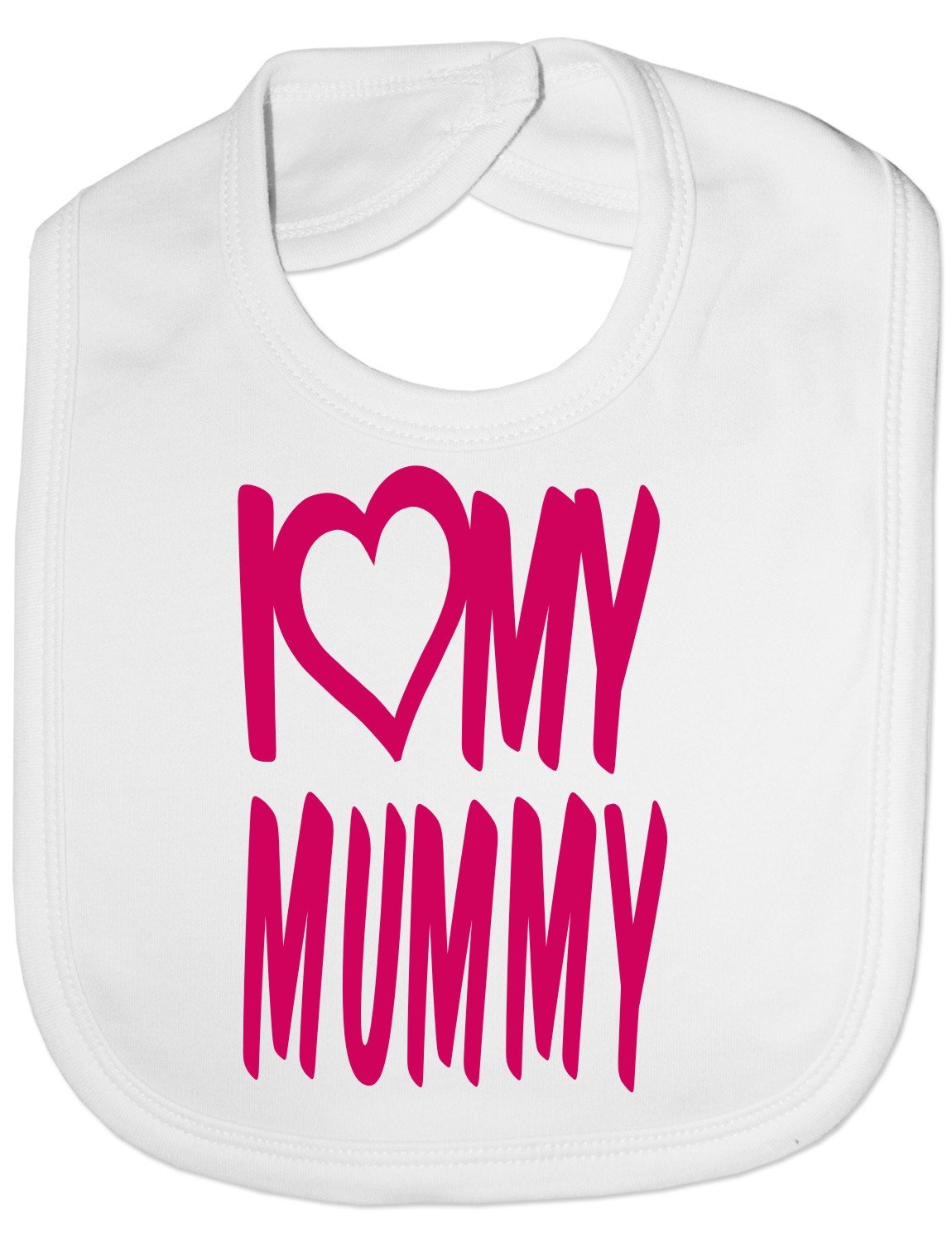 Print4U I Love My Mummy Boys Girls Baby Feeding Bib Gift One Size White