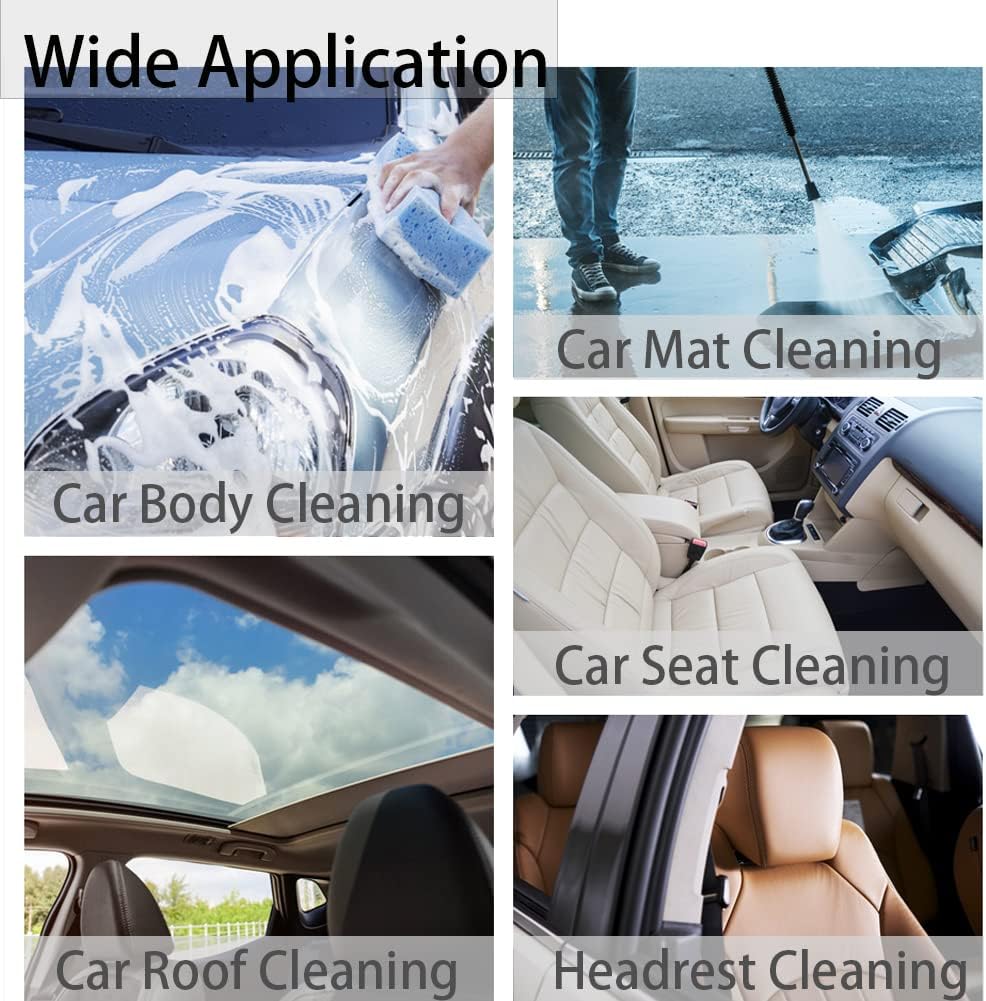 Cleaning Gun, Fydun Car Cleaning Gun Automobile Cleaning Machine Car Wash Tools High Pressure with Brush(Trumpet Head)
