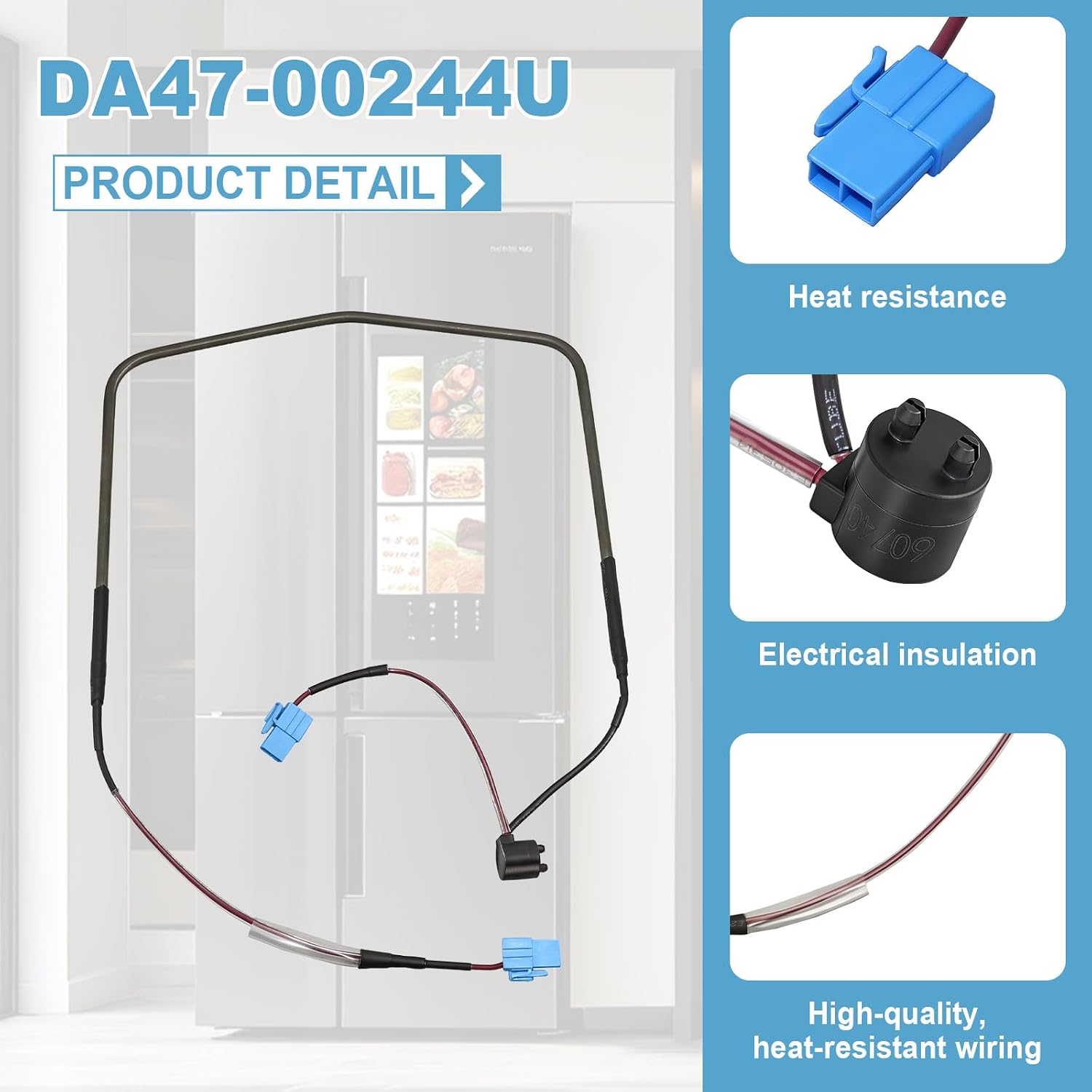 DA47-00244U Defrost Heater & DA61-06796A Heated Drain Clip Combo