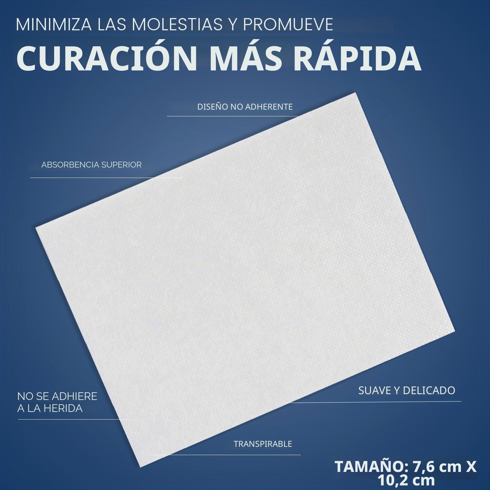 MED PRIDE Compresas estériles no adherentes | 100-paquete, | no adhesiva el apósito de heridas | altamente absorbente y antiadherente, sin dolor remoción-switch 3 '' x 4 ''