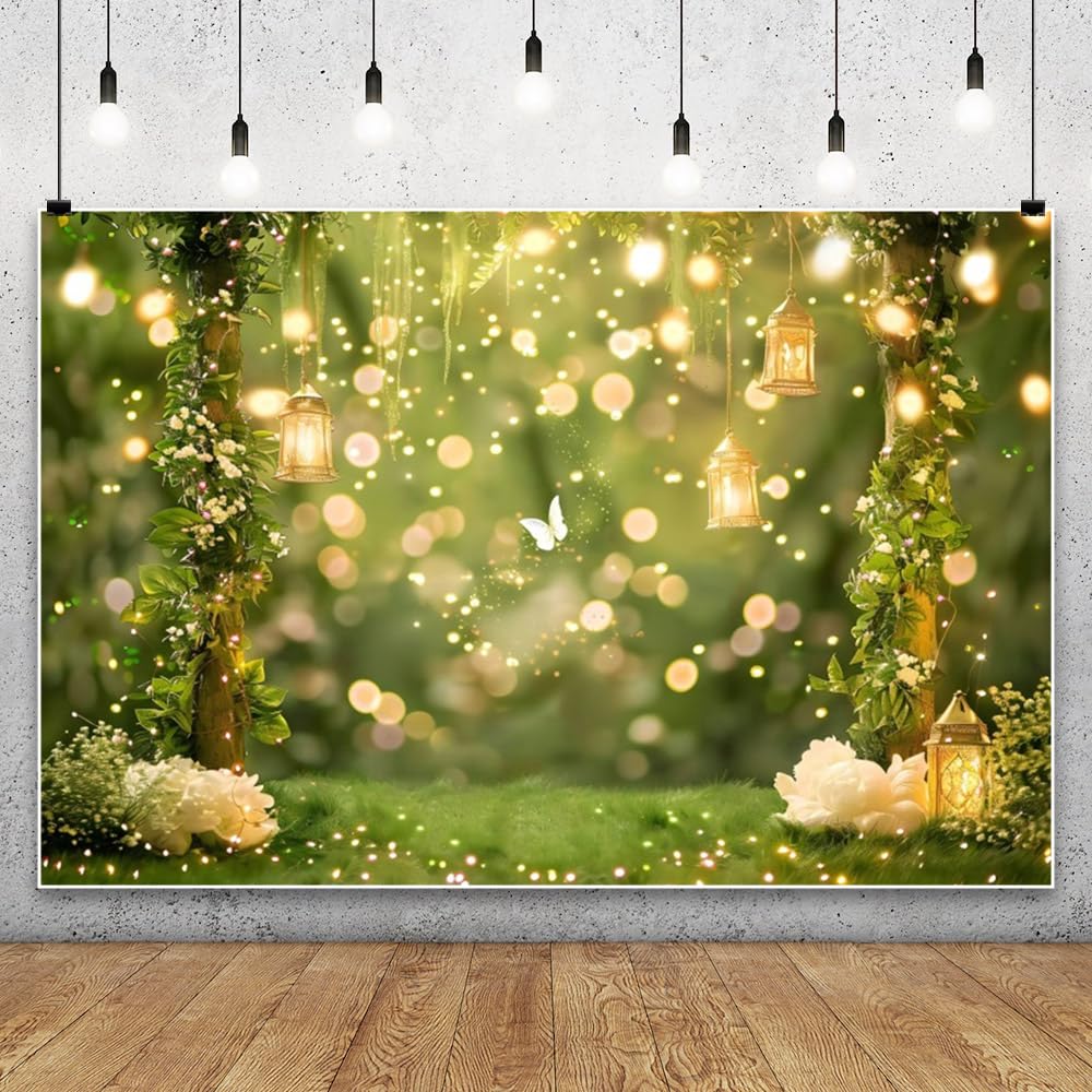 Fantasiewald-Hintergrund 2,1 X 1,5 M – Magischer Wald Mit Schmetterlingen & Pilzen Für Fotos, Kinderzimmer, Hochzeiten