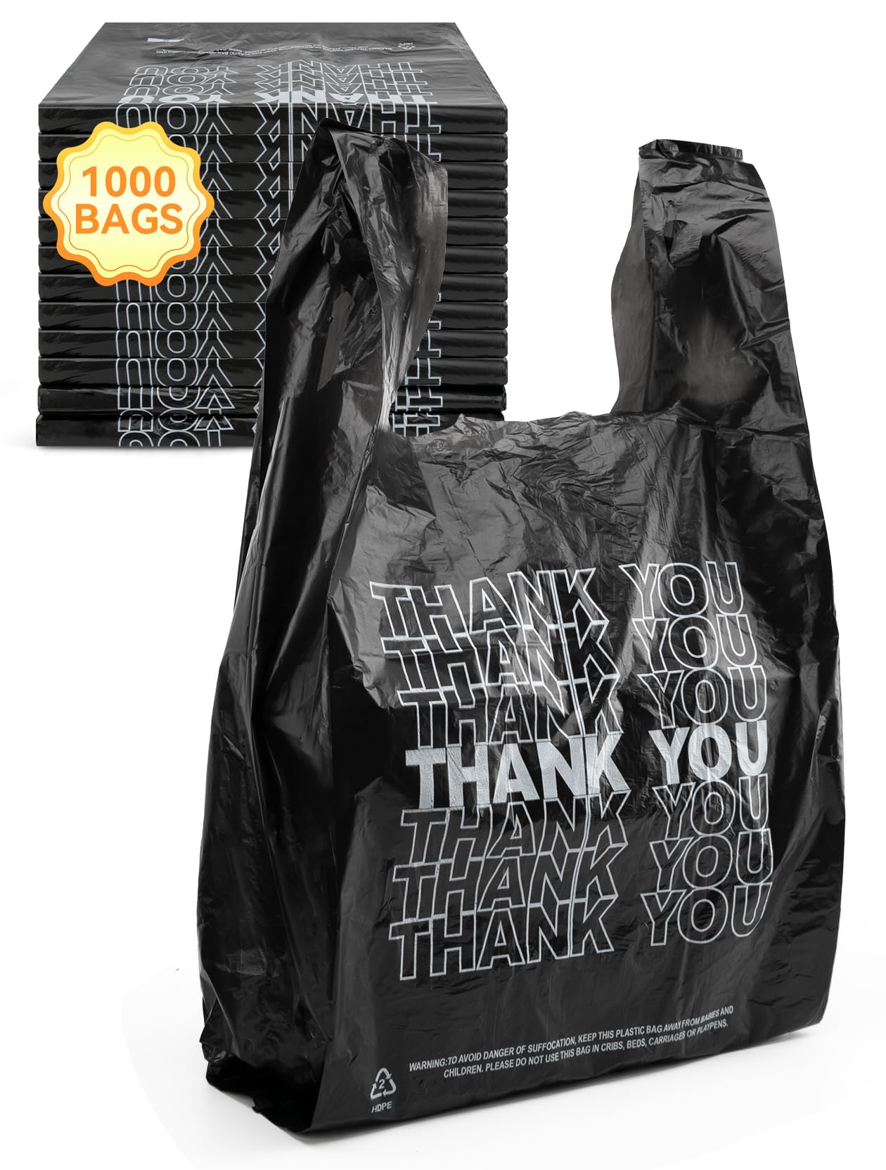 UMT Plastar 1000 Count Thank You T-Shirt Bags | 10.5
