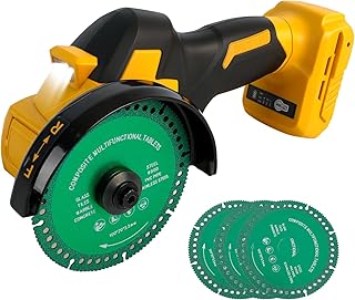 Angle Grinder for DeWalt 18v Battery, Upgraded Cordless Angle Grinder, 18,000 RPM Professional Cordless Angle Grinder with 4 Cutting Discs for Cutting Wood/Metal/Plastic