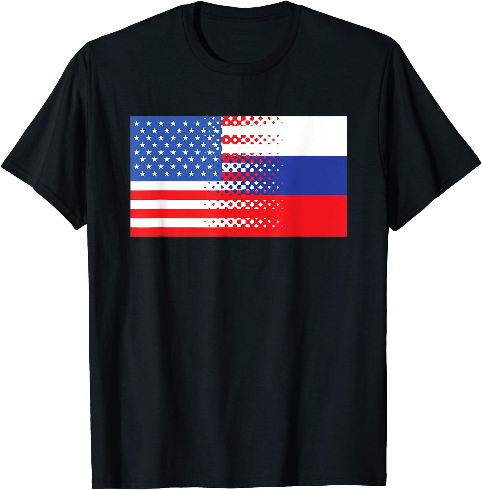Proud Russian American Gift ShirtRussian American Flag Shirt Russia USA Pride Gift T-Shirt