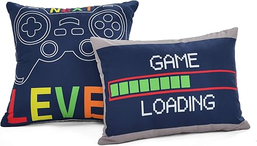 Miniatura 6 de Lush Decor Juego de edredón de videojuegos de 5 piezas, matrimonialqueen, azul marino