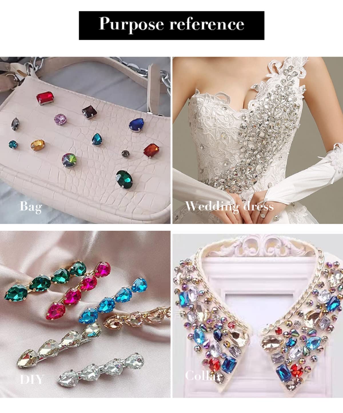 Angoily Strasssteine Zum Aufnähen - 50 Stück DIY Kristallsteine - Gelbe Strass Applikationen Für Kleidung