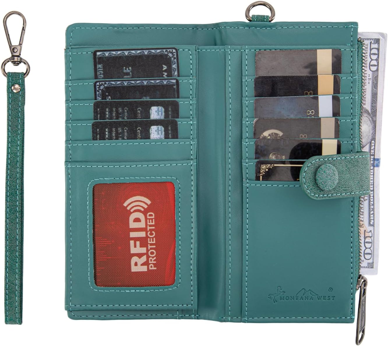 Montana West Wallet for Women Wristlet Wallet Ladies Felame Large Capacity Clutch Wallets - Image 5