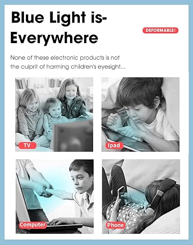 Miniatura 3 de KUGUAOK Paquete de 2 anteojos con filtro de luz azul para niños, gafas de TV para computadora y juegos, marco ligero (edad de 4 a 12 años)