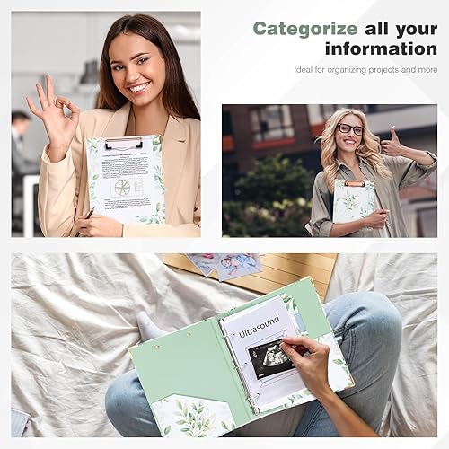 Miniatura 274 de Ospelelf Mini 3 Ring Binder, 2 Inch, Cute Pink Marble Binder for 5.5" x 8.5" with 5 Tab Dividers, File Folder Labels and Low Profile Clipboards