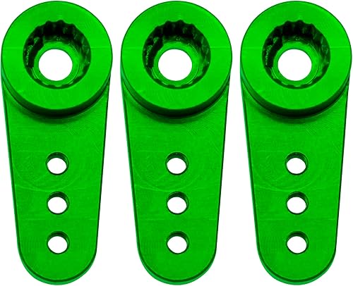 Vista 17 de Paquete de 3 bocinas servo de aluminio 15T para servo a control remoto compatibles con Emax ES08MA Servo Fit para Axial SCX24 1/24 RC Crawler (negro)